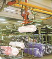 Image of Artifical fur roll flexible palletizing robot